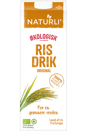 risdrik - rismælk Naturli - plantemælk i dagligvarebutikker