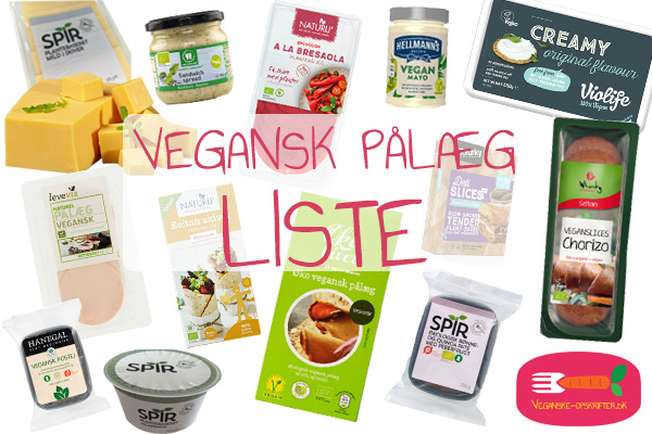 vegansk pålæg i dagligvarebutikker - liste