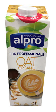 alpro vegansk mælk til kaffe med havre